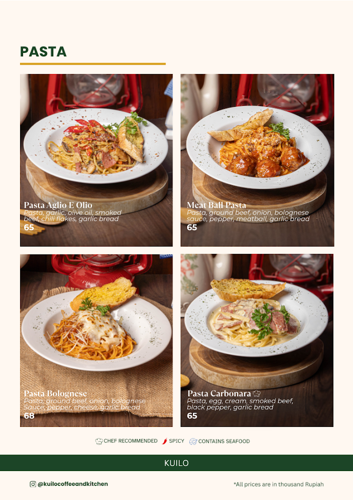 Menu Kuilo Coffe & Kitchen