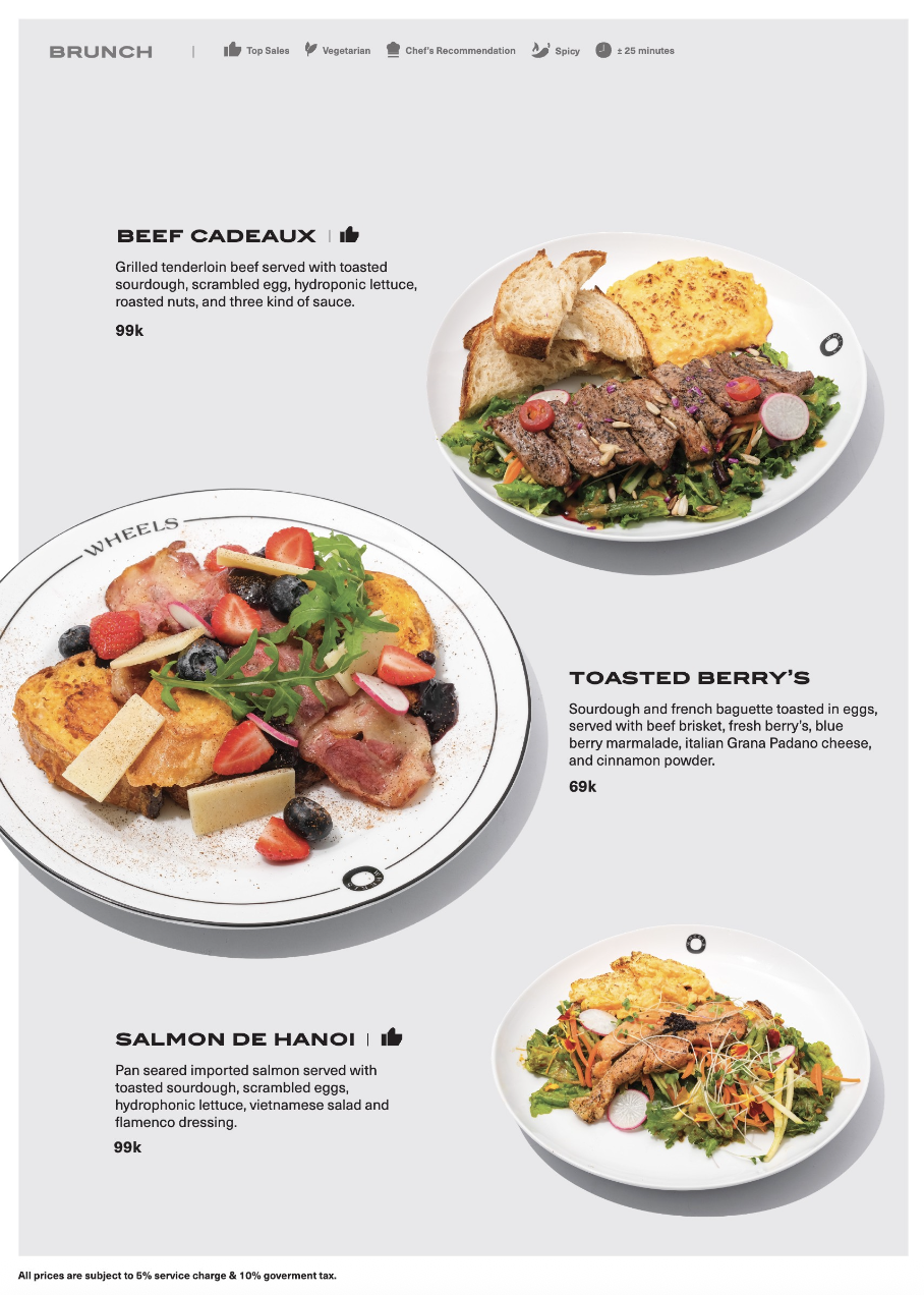 Menu Wheels Coffee Roasters - Heritage Lifestyle Hub (Riau)