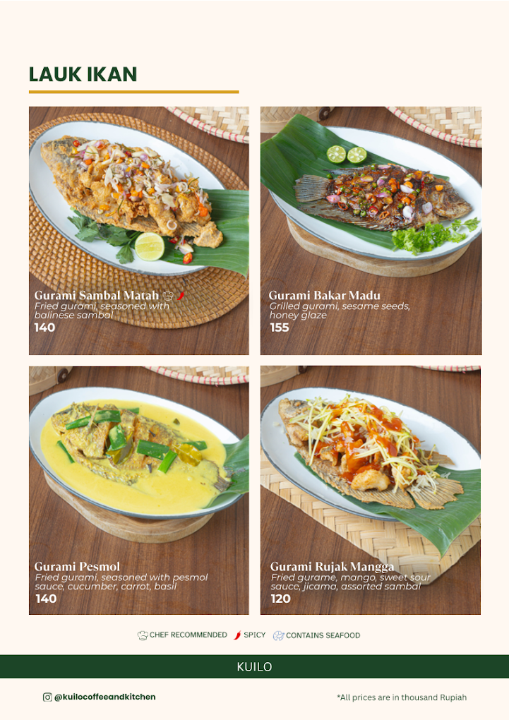 Menu Kuilo Coffe & Kitchen