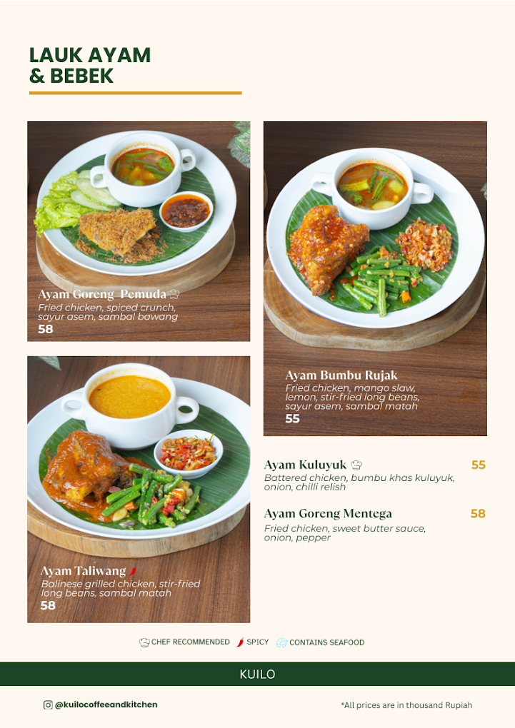 Menu Kuilo Coffe & Kitchen